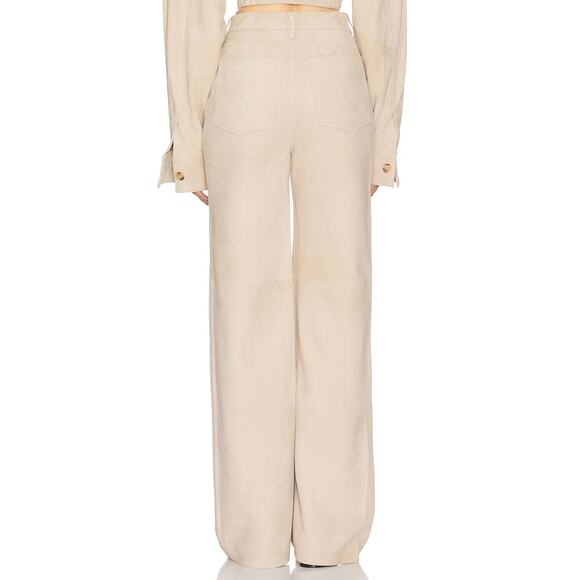 Helsa Suede 5 Pocket Trouser Pants High Waisted Wide Leg Y2K Baggy Utility XL - Picture 2 of 12